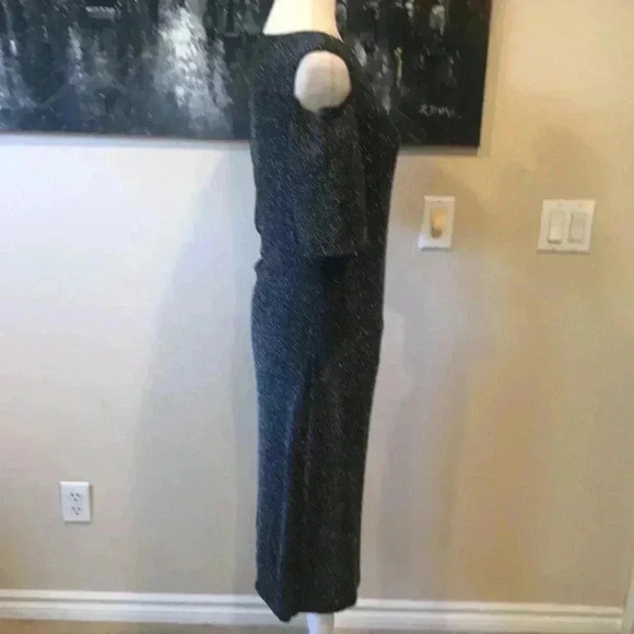 NWT R&M Richards Sparkle Knit Cold Shoulder Sheath Dress w/Side Ruching -Size 14 - Picture 5 of 9